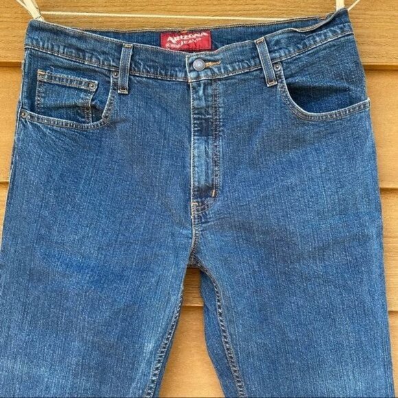Vintage Arizona Jeans Y2K Relax Straight Blue Jeans Lightly Distressed Size 36 - Picture 2 of 10